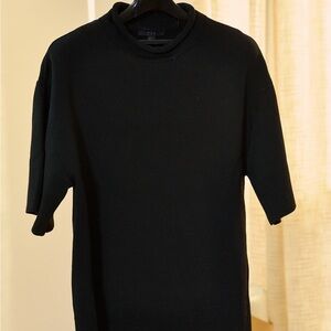 COS Black Turtleneck Knit Top